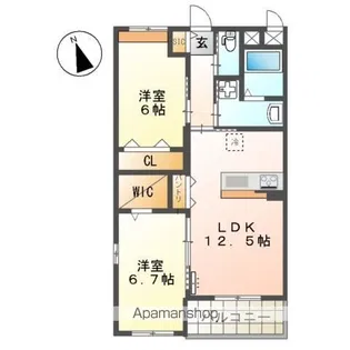 LA MAISON DU RVE (ラ・メゾン・デュ・レーヴ)【2階】の間取り