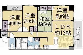 イーグルコート京都御所南【8F号室】の間取り