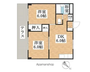 サンハイツたけだ【1階】の間取り