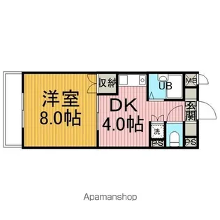 ベルローズタキモト【207号室】の間取り