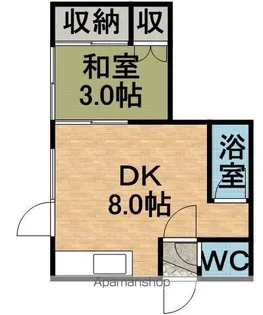コーポ月寒西【201号室】の間取り
