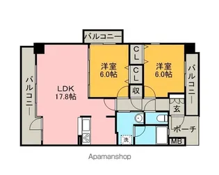 茶屋ヶ坂ライズ【10階】の間取り