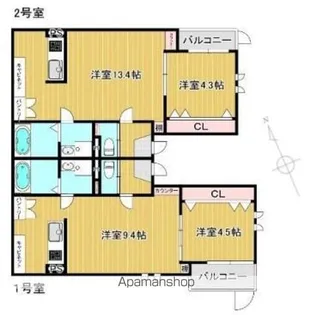ラ・サンテ野芥【2階】の間取り