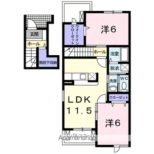 ポライトリーA【2階】の間取り