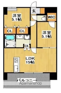 SQUARE新町【11階】の間取り
