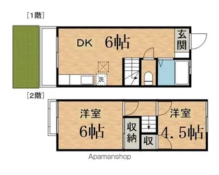 囲島ハイツ【7号室】の間取り