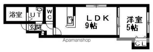 CCR八軒【201号室】の間取り