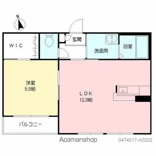 モンポエーム【Ⅰ202号室】の間取り