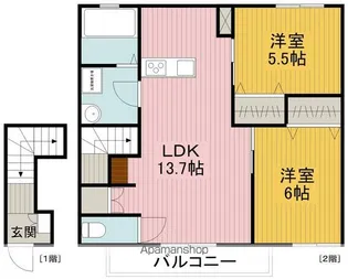 カーサモーラ【2階】の間取り