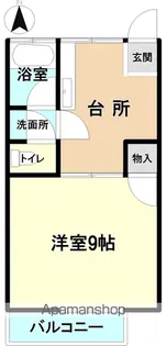愛谷マンション1・2【1C号室】の間取り