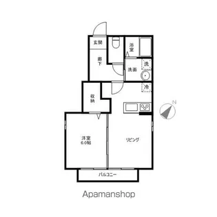 ファミーユ旭ヶ丘Ⅰ【102号室】の間取り