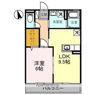 クレセント【2階】の間取り