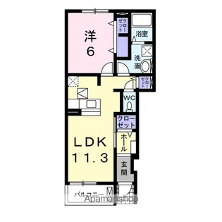 メゾン・ド・アルモニー【1階】の間取り