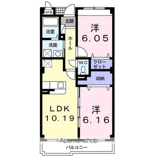 E’MISS【3階】の間取り