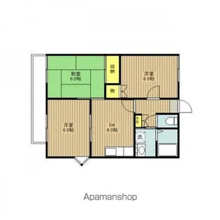 グランハイム岡田A棟【201号室号室】の間取り