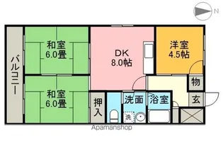 グリーンハイツ和【3階】の間取り
