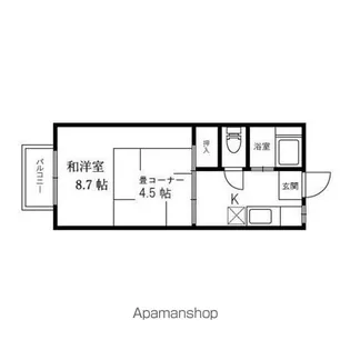 コーポパル【202号室】の間取り
