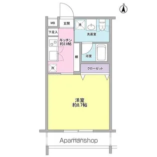 ノーブ新百合【1階】の間取り