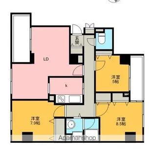 グリーンホームズ1【4階】の間取り