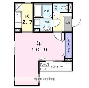 ル ヴェールF【2階】の間取り