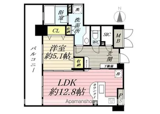 D’クラディア仙台五橋【10階】の間取り