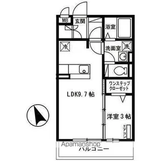 セジュール南大通 B【1階】の間取り