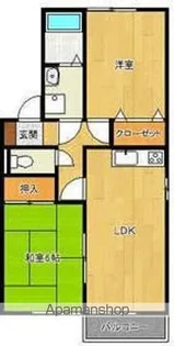 パークビューテラスB【2階】の間取り