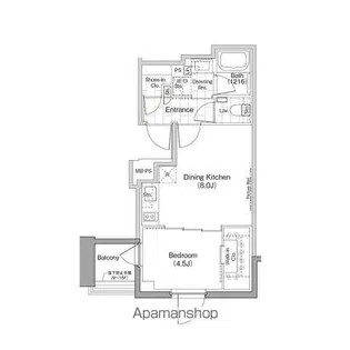ザ・パークハビオ横浜関内【12階】の間取り