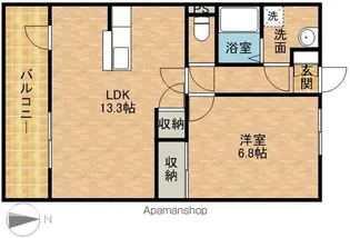 サンモール【1階】の間取り