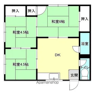 コーポケン【1F号室】の間取り