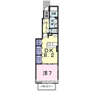 ピュアハイツ飛鳥Ⅱ【1階】の間取り