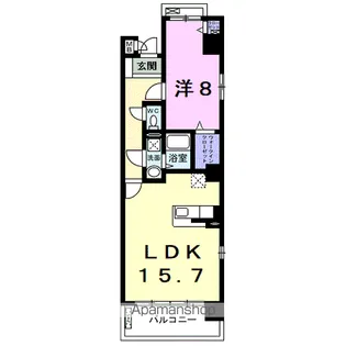 HSスパリア【2階】の間取り