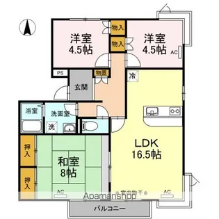 ダイヤハイツしの B【2階】の間取り