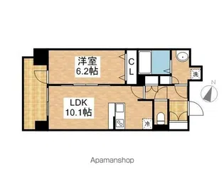 プレサンス丸の内リラティ【6階】の間取り
