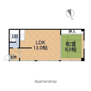 日の出ビル【201号室】の間取り