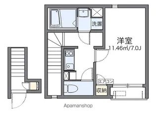 レオネクストグランディールS【203号室】の間取り