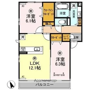 メルベージュⅢ【2階】の間取り