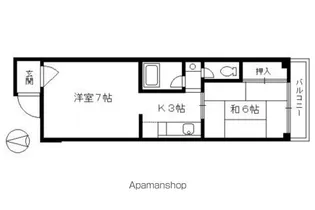 フローレ大宮【402号室】の間取り