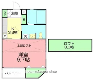 ラティアス【2階】の間取り