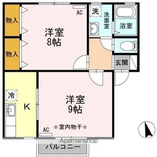 ボーンルリ ABC【2階】の間取り