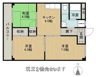 MAISONEPOCH白虎【105号室】の間取り