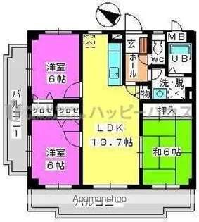 アネックスけやき通り【4階】の間取り
