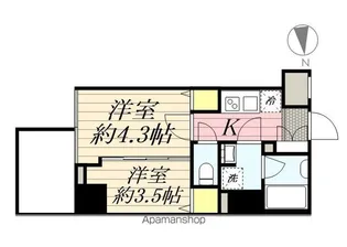 クレイシアIDZ浅草【8階】の間取り