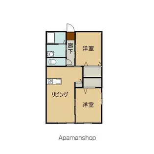 ハイム吉田C【201号室】の間取り