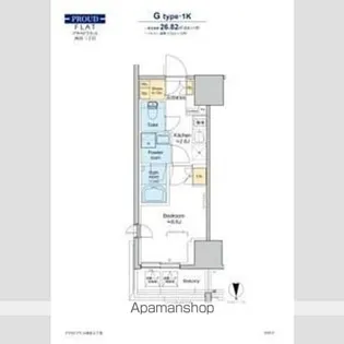 プラウドフラット四谷三丁目【8階】の間取り