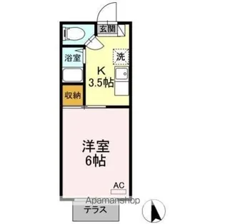 メゾン猿橋【107号室】の間取り