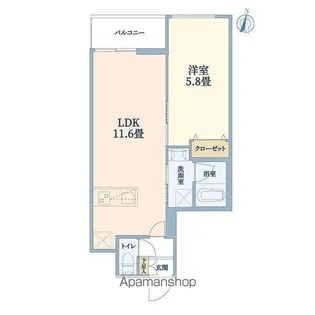 ウェルスクエア豊中本町【2階】の間取り