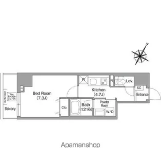 コンフォリア・リヴ関内【10階】の間取り