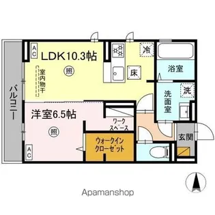 ソル ド レーヴ アッシュ【1階】の間取り