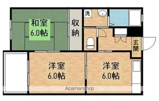 ダイヤモンドマンション【4階】の間取り